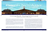 Parents Newsletter - Hillsdale College2 Hillsdale College Parents Newsletter Hillsdale College Parents Newsletter 3 Rich and Angela Teska, parents of Abigail ’20 and Amelia ’23,
