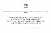BUILDING BLOCKS FOR A CODE OF CONDUCT FOR SCIENTISTS, …httpAssets)/B5383C0685… · RELATION TO THE SAFE AND ETHICAL USE OF BIOLOGICAL SCIENCES Decio Ripandelli -Geneva, 13 June
