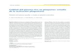 Calidad del plasma rico en plaquetas: estudio de la ...scielo.isciii.es/pdf/maxi/v29n4/en_cientifico1.pdf · de activación y la reserva funcional de las plaquetas. Resultados. El