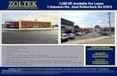ZOLTEK 1,300 SF Available For Lease 1 Hoboken Rd., East ...€¦ · 1 Hoboken Rd., East Rutherford, NJ 07073 FOR MORE INFORMATION . PLEASE CALL EXCLUSIVE AGENTS: • 13,000 SF Available