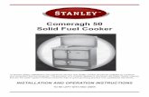 Comeragh 50 Solid Fuel Cooker - stanleyspares.com€¦ · 3. Appliance should be connected to a chimney of less than 250mm (10”) in diameter (otherwise the chimney must be lined
