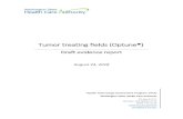 Tumor treating fields (Optune®) · 2018. 8. 27. · Summary of findings and strength of evidence ratings comparing TTF plus maintenance TMZ to maintenance TMZ alone for efficacy