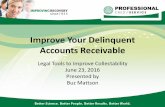 Improve Your Delinquent Accounts Receivable · 2016. 6. 23. · 16 • Garnishment (ORS Ch. 18) • Need an asset. ... • Lien –real property • Personal property seizure and