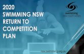2020 SWIMMING NSW RETURN TO COMPETITION PLAN · Swimming NSW recognises that pool managers have interpreted the easing of restrictions differently and are managing the return-to-swimming