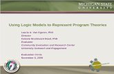 Using Logic Models to Represent Program Theories_CSR.… · • Defining the component parts in simple logic model • Developing a (more) ... Guide also has examples. 5. Documenting