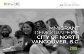 ImmIgraNt DemograPhICs CITY OF NORTH VANCOUVER, B.C. · The City of North Vancouver is located on the north shore of Burrard Inlet. It is surrounded on three sides by the District