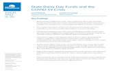 State Rainy Day Funds and the COVID-19 Crisis · 2020. 4. 6. · The median rainy day fund’s balance was 8 percent of state general fund expenditures entering fiscal year 2020,