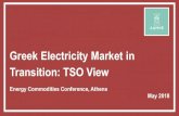 Greek Electricity Market in Transition: TSO Vie · Iraklis Skoteinos Special Advisor to the CEO on Energy Markets e-mail: i.skoteinos@admie.gr. Title: Παρουσίαση του