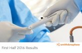 First Half 2016 Results - Smith+Nephew · H1 Trading margin history Selected H1 2016 margin drivers 2014 2015 2016 21.8% 22.5% 20.8% Transactional exchange ~190 bps in Gross Profit