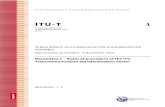 Hammamet, 25 October - 3 November 2016 ASSEMBLY ITU-T 1 · Standardization Sector (ITU-T) is a permanent organ of ITU. ITU-T is responsible for studying technical, operating and tariﬀ