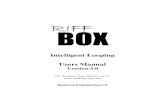 Intelligent Looping Users Manual · Intelligent Looping Version 5.0 RiffBox Users Manual Page 3 Warning: Do not open chassis. NOTE: Before using your RiffBox, carefully read these