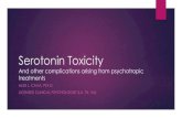 Serotonin Toxicity · Serotonin Cont. 5HT1A Autoreceptor Stimulation of receptors in the prefrontal cortex and the raphe nuclei cause downstream release of DA in the striatum. Potent
