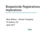 Biopesticide Registrations Implicationswrir4.ucdavis.edu/events/2017_SLR_Meeting/Presentations...N.Wilson 11 N.Wilson 12 Caffiene: Not a biochemical per EPA -OPP BPPD Most likely NOP