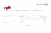 Agile...Agile Page 2 Installation Guide - Electric 2 Column Left Hand Return For Single & Double Desk Parts: 1 x Return Leg 2 x Levelling Foot 1 x Foot 1 x Support Bar 4 x M8x25 5