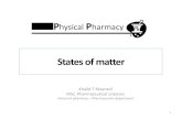 States of matter - Suli Pharma 1 States of matter Physical Pharmacy. Bonding forces Intermolecular forces Intramolecular forces Repulsive forces Attractive forces In order for molecules