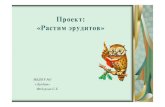 Проект: «Растим эрудитов»ds3.detkin-club.ru/editor/9/files/54d5e9466b35d5ad4904a6757898abaf.pdfСегодня роль чтения детей (как процесса