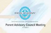 Parent Advisory Council Meeting - Excel Academy · Mailchimp Monthly Newsletters ... Feburary 3 - Orange County Art Museum - Newport Beach February 3 - Park Day in Irvine, Murrieta,