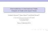 Intermediaries in International Trade: margins of trade ...mgrazzi.github.io/slides_iei_roma_sept_2014.pdf · Intermediaries in International Trade: margins of trade and export ﬂows