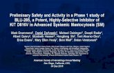 Preliminary Safety and Activity in a Phase 1 study of BLU ... · 12/4/2016  · Anti-tumor activity in KIT-driven mastocytoma modeli Vehicle BLU-285 0.3 mg/kg PO ... 130 Patients
