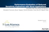 Performance Evaluation of Reduced Sensitivity Explosives ...€¦ · Sensitivity Explosives with Novel Applications Elizabeth Francois 4/25/2018. 2018 IM & EM Technology Symposium