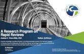 A research program on rapid reviews - Cochrane Methods · To prospectively evaluate pairs of rapid reviews and systematic reviews on the same review topics with respect to their results,