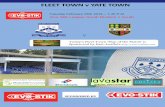 FLEET TOWN v YATE TOWN€¦ · mention Carol, Claire’s mother, have all been towers of strength at Fleet Town F.C. for almost the last 10 ... Yate enjoyed their most successful