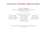Practical Portfolio Optimizationfaculty.london.edu/avmiguel/PPO-ICCOPT-2013-07-24.pdf · Practical Portfolio Optimization Victor DeMiguel Professor of Management Science and Operations