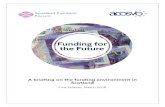 A briefing on the funding environment in Scotlandacvo.org.uk/wp-content/uploads/2018/02/Funding-for... · ‘Funding for the Future’ Briefing ‘ 3 Introduction The purpose of this