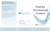 larity Treatment enter...Clarity Treatment Center is a comprehensive and compassionate outpatient treatment center for adults seeking treatment for addiction, alcoholism, and co-occurring