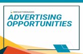 ADVERTISING OPPORTUNITIES - Premier · • Ten – 4’ x 8’ meter boards displayed throughout conference in high traffic areas. • Banner advertising presence in exhibit hall.
