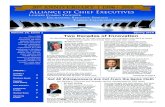 20 ANNIVERSARY | 1996 2016 · 20th ANNIVERSARY | 1996 2016 Volume 10, Issue 1 Spring 2016 Since 1996 the Alliance of Chief Executives has been helping CEOs solve their most profound,