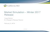Market Simulation Presentation - California ISO€¦ · ISO PUBLIC RSI 2017 The RSI 2017 Simulation timeline – RSI 2017: December 5 –January 31, 2018 Structured: CIRA and OMS
