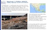 Magnitude 7.1 PUEBLA, MEXICO · Magnitude 7.1 PUEBLA, MEXICO Tuesday, September 19, 2017 at 18:14:39 UTC This earthquake occurred on the 32nd anniversary of the devastating 1985 M8.0