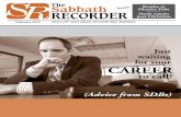 Just waiting for your CAREERVol+232... · 2018. 9. 6. · If you’ve never read The Sabbath Recorder before, you might be wondering who Seventh Day Baptists are. Like other Baptists,