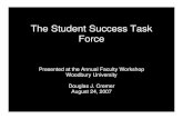 The Student Success Task Forcemy.woodbury.edu/SiteDirectory/WRSC/BEAMS/SSTF.pdf · Higher Education Policy (IHEP) Other Campus Initiatives • Increased Focus on Student Success in