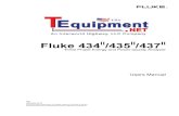 Fluke 434II/435II/437II · Fluke 434II/435II/437II Three Phase Energy and Power Quality Analyzer Users Manual EN January 2012 © 2012 Fluke Corporation, All rights reserved. Printed