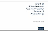 2018 Piedmont Community Board Meeting · 10/18/2018  · Plans. The transformation to Medicaid managed care is the most significant change to the NC Medicaid program in over 40 years