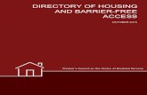 DIRECTORY OF HOUSING AND BARRIER-FREE …...Directory of Housing and Barrier Free Access Premier’s Council on the Status of Disabled Persons Premier’s Council on the Status of