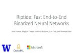 Riptide: Fast End-to-End Binarized Neural Networks03...Binarized Neural Networks Josh Fromm, Meghan Cowan, Matthai Philipose, Luis Ceze, and ShwetakPatel. 2 Canzianiet al., “An analysis
