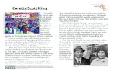 Coretta Scott King · 2016. 4. 21. · Coretta Scott King name Write all these words in the right places to complete this puzzle, which tells some things you learned about Coretta