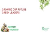 GROWING OUR FUTURE GREEN LEADERS - SFIconference.org · growing our future green leaders. melina bellows chief education officer sfi inc. education to advance environmental literacy,