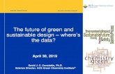 The future of green and sustainable design –where’s the data? · ACS Green Chemistry Institute® ACS Green Chemistry Institute® Engaging you to reimagine chemistry and engineering