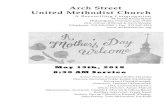 Arch Street United Methodist Churcharchstreetumc.org/wp-content/uploads/2018/05/Bulletin-May-13th-20… · SPECIAL SONG #2148 “Over My Head ... Please see the events page on our