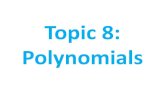 Topic 8: Polynomials - Miami-Dade County Public …teachers.dadeschools.net/sdaniel/Polynomial Notes 2020.pdfMultiplying Polynomials 4. Special Products of Binomials 5. Factoring Polynomials