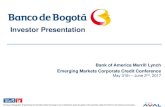 Investor Presentation - Banco de Bogotá...since January 1, 2015, financial entities and Colombian issuers of publicly traded securities, such as Banco de Bogotá, must prepare financial