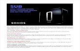 SUB Data Sheet FIN3 - Volutone · SoUl-Shaking SoUnd. heart-poUnding deSign. one-BUtton SetUp. The SonoS SUB will fill an entire room with thick layers of deep, bottomless sound that