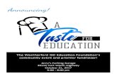 The Weatherford ISD Education Foundations community event … · 2017. 10. 4. · back cover of the cookbook, receive a total of 16 FREE tickets to the event and 6 FREE ookbooks.