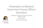 Presentation to Maryland Government Finance Officers Association€¦ · •Bob Wilkinson, Director Maintenance and Operations, Frederick •Brian Gibbons, Developer, IAC Member,