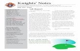 Knights’ Notes 2017.pdf · Knights’ Notes July 2017 Issue News & Upcoming Events • At the June 1st and 15th council meetings the names drawn were; Douglas Gordon and Dan Kraft,