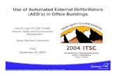 Use of Automated External Defibrillators (AED’s) in Office ... · workplace fatalities reported to OSHA were a result ... (AUTOMATED EXTERNAL DEFIBRILLATOR) • AED’s are used